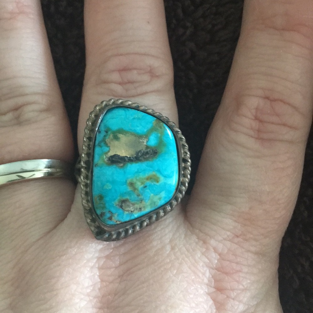Vintage real turquoise ring